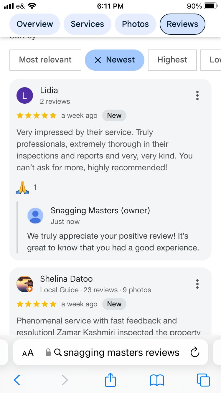 Customer review screenshot from Lídia