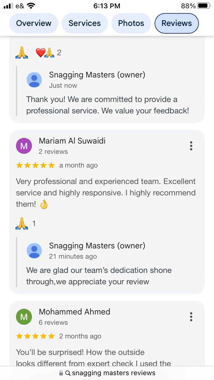 Customer review screenshot from Mariam Al Suwaidi